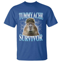 Tummy Ache Survivor T Shirt Funny Capybara Meme For Animal Lover - Wonder Print Shop