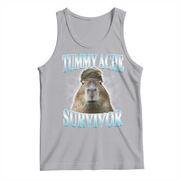 Tummy Ache Survivor Tank Top Funny Capybara Meme For Animal Lover - Wonder Print Shop