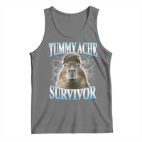Tummy Ache Survivor Tank Top Funny Capybara Meme For Animal Lover - Wonder Print Shop