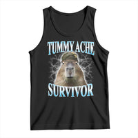Tummy Ache Survivor Tank Top Funny Capybara Meme For Animal Lover - Wonder Print Shop