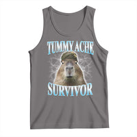 Tummy Ache Survivor Tank Top Funny Capybara Meme For Animal Lover - Wonder Print Shop