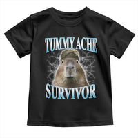 Tummy Ache Survivor Toddler T Shirt Funny Capybara Meme For Animal Lover - Wonder Print Shop