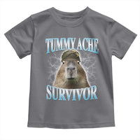 Tummy Ache Survivor Toddler T Shirt Funny Capybara Meme For Animal Lover - Wonder Print Shop