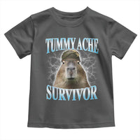 Tummy Ache Survivor Toddler T Shirt Funny Capybara Meme For Animal Lover - Wonder Print Shop