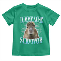 Tummy Ache Survivor Toddler T Shirt Funny Capybara Meme For Animal Lover - Wonder Print Shop