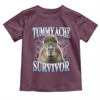 Tummy Ache Survivor Toddler T Shirt Funny Capybara Meme For Animal Lover - Wonder Print Shop