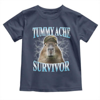 Tummy Ache Survivor Toddler T Shirt Funny Capybara Meme For Animal Lover - Wonder Print Shop