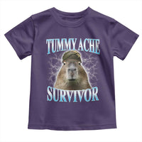 Tummy Ache Survivor Toddler T Shirt Funny Capybara Meme For Animal Lover - Wonder Print Shop