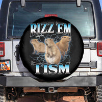 Autism Capybara Spare Tire Cover Funny Rizz Em With The Tism - Wonder Print Shop