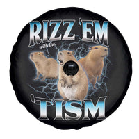 Autism Capybara Spare Tire Cover Funny Rizz Em With The Tism - Wonder Print Shop