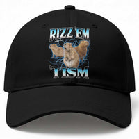 Autism Capybara Baseball Cap Funny Rizz Em With The Tism