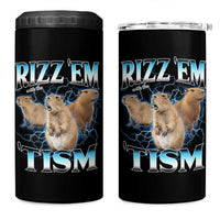 Autism Capybara 4 in 1 Can Cooler Tumbler Funny Rizz Em With The Tism