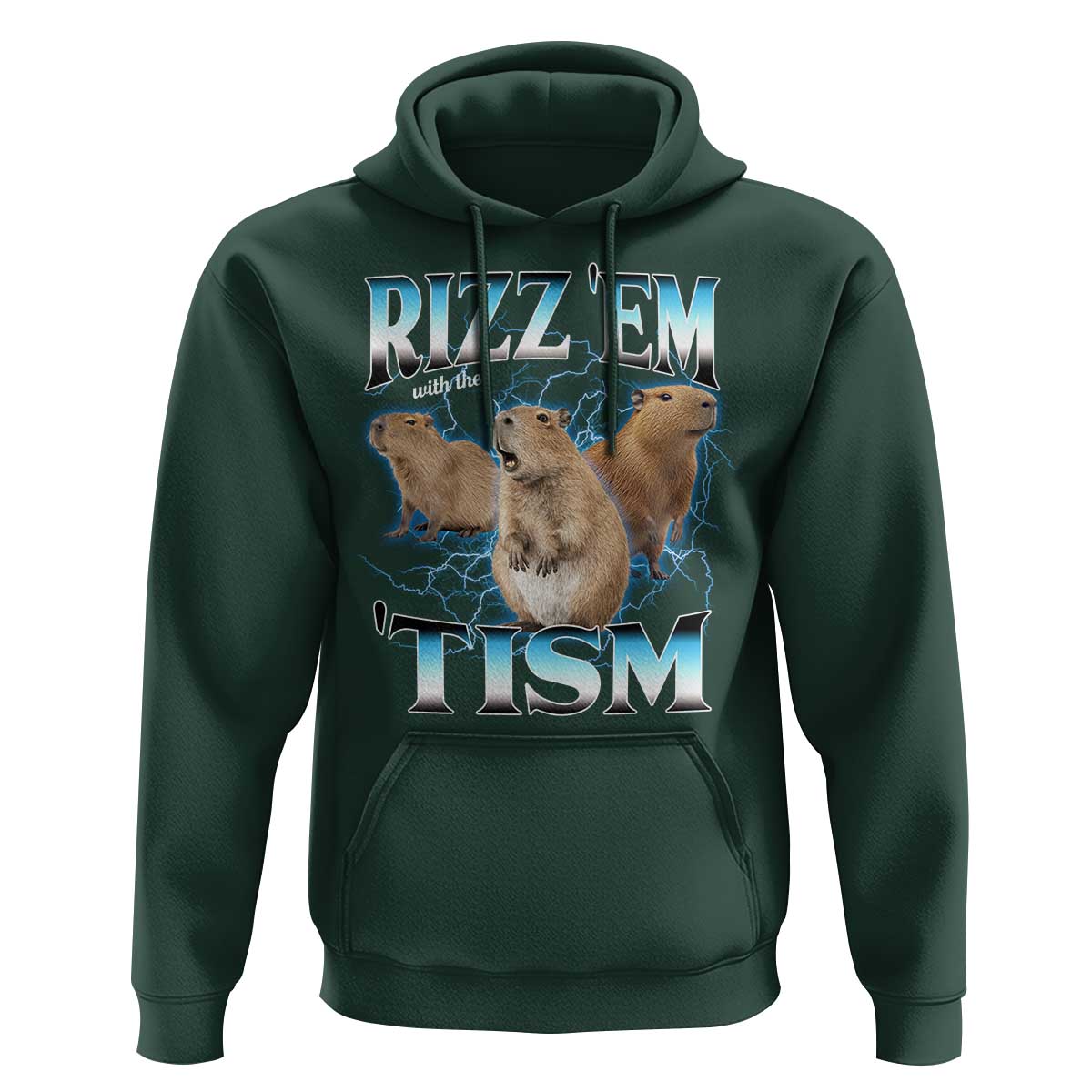 Autism Capybara Hoodie Funny Rizz Em With The Tism - Wonder Print Shop