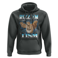 Autism Capybara Hoodie Funny Rizz Em With The Tism - Wonder Print Shop