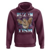 Autism Capybara Hoodie Funny Rizz Em With The Tism - Wonder Print Shop