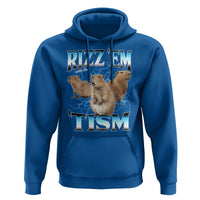 Autism Capybara Hoodie Funny Rizz Em With The Tism - Wonder Print Shop