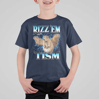 Autism Capybara T Shirt For Kid Funny Rizz Em With The Tism - Wonder Print Shop