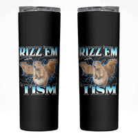Autism Capybara Skinny Tumbler Funny Rizz Em With The Tism