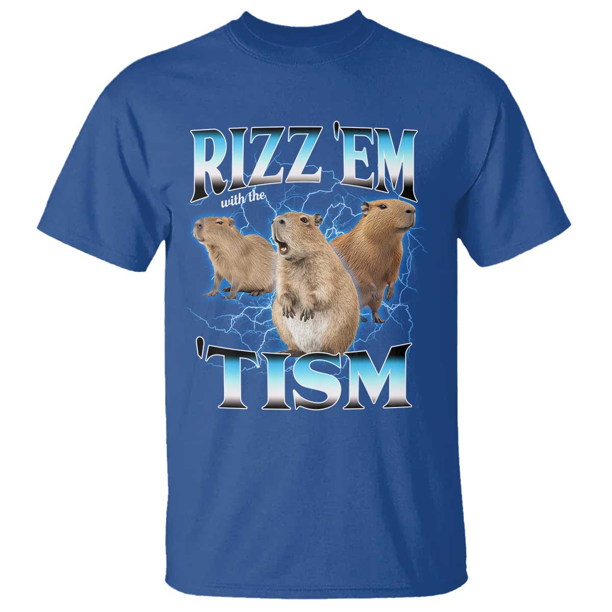 Autism Capybara T Shirt Funny Rizz Em With The Tism - Wonder Print Shop