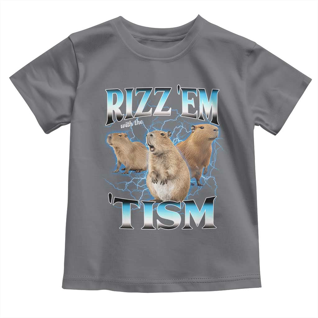 Autism Capybara Toddler T Shirt Funny Rizz Em With The Tism - Wonder Print Shop