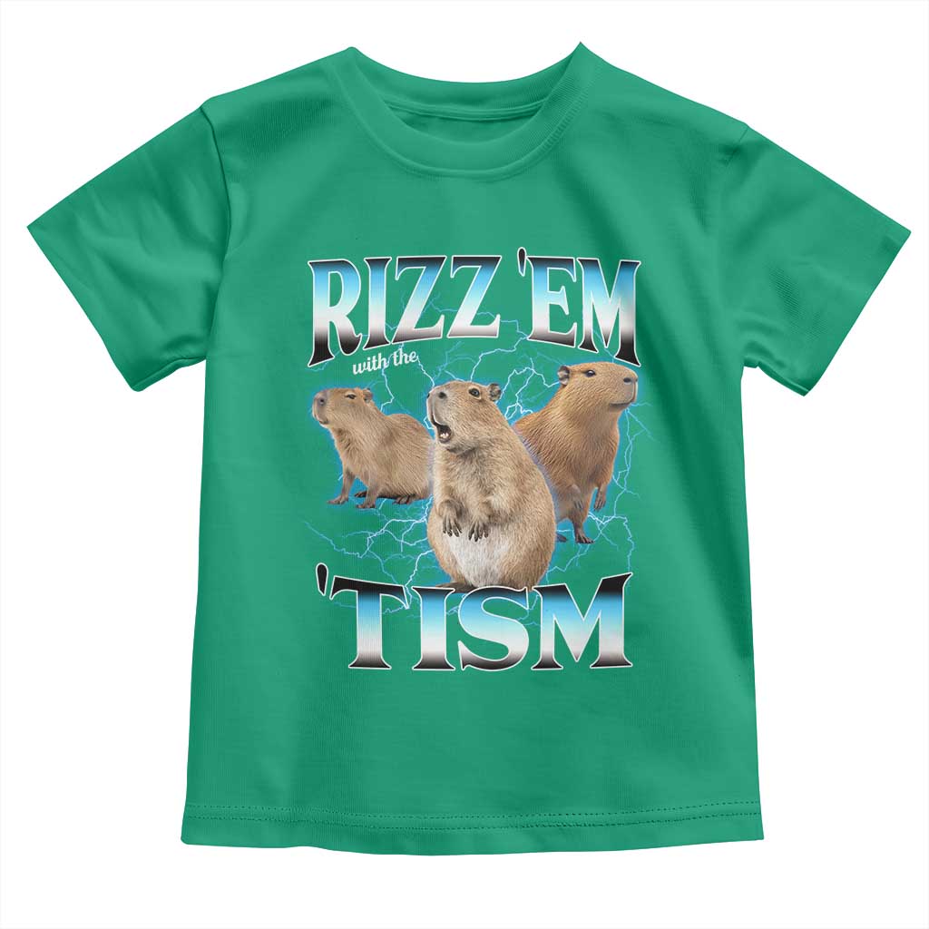 Autism Capybara Toddler T Shirt Funny Rizz Em With The Tism - Wonder Print Shop