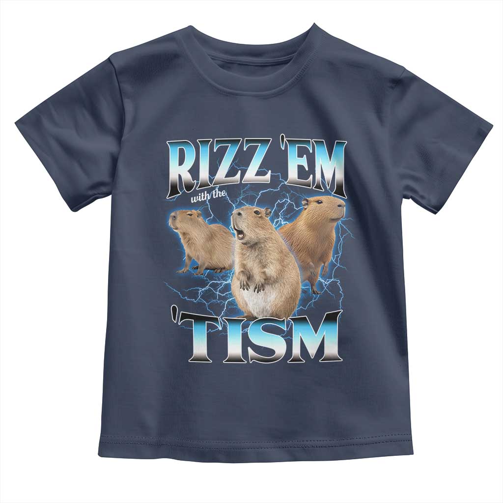 Autism Capybara Toddler T Shirt Funny Rizz Em With The Tism - Wonder Print Shop