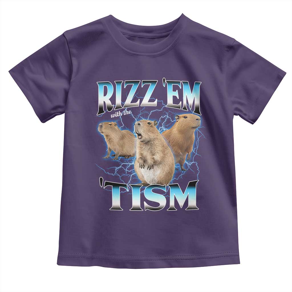 Autism Capybara Toddler T Shirt Funny Rizz Em With The Tism - Wonder Print Shop