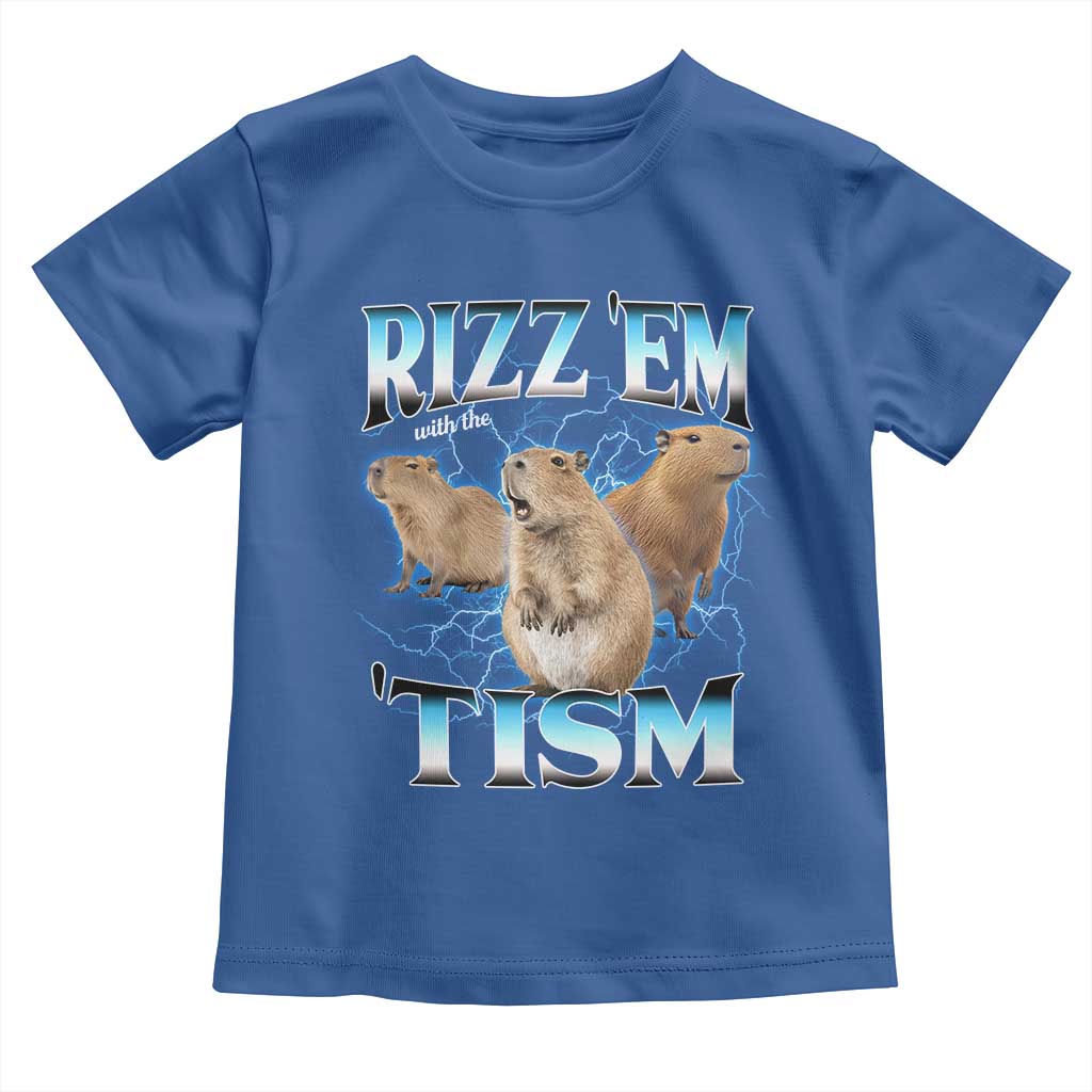 Autism Capybara Toddler T Shirt Funny Rizz Em With The Tism - Wonder Print Shop