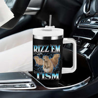 Autism Capybara Tumbler With Handle Funny Rizz Em With The Tism