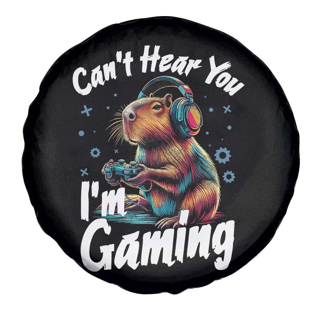 Funny Gamer Capybara Spare Tire Cover Can Not Hear You I Am Gaming - Wonder Print Shop