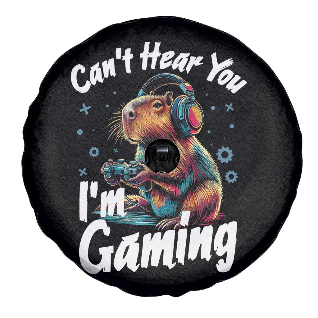 Funny Gamer Capybara Spare Tire Cover Can Not Hear You I Am Gaming - Wonder Print Shop