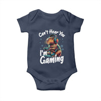 Funny Gamer Capybara Baby Onesie Can Not Hear You I Am Gaming - Wonder Print Shop