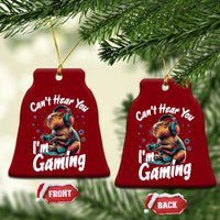 Funny Gamer Capybara Ceramic Ornament Can Not Hear You I Am Gaming - Wonder Print Shop