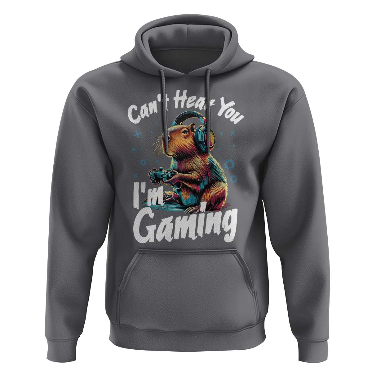 Funny Gamer Capybara Hoodie Can Not Hear You I Am Gaming - Wonder Print Shop