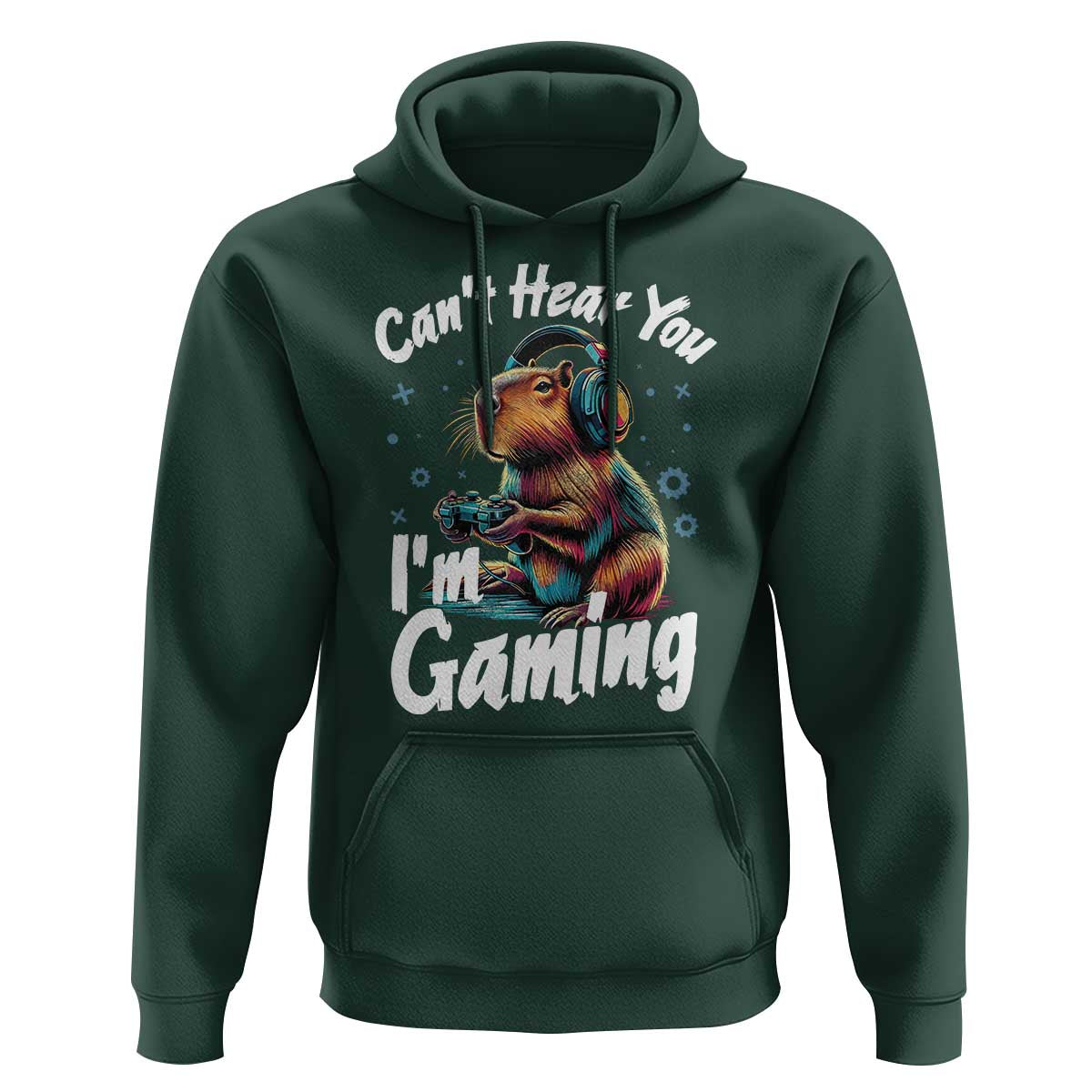 Funny Gamer Capybara Hoodie Can Not Hear You I Am Gaming - Wonder Print Shop