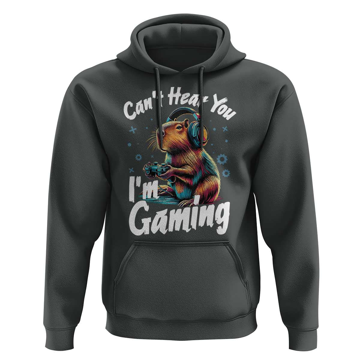 Funny Gamer Capybara Hoodie Can Not Hear You I Am Gaming - Wonder Print Shop