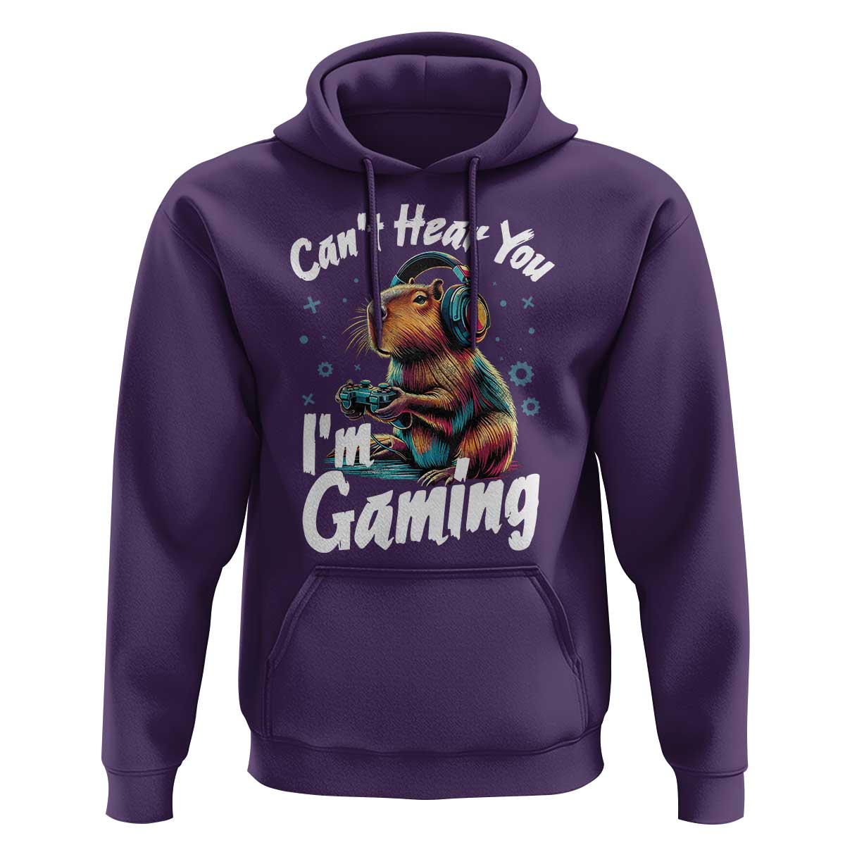 Funny Gamer Capybara Hoodie Can Not Hear You I Am Gaming - Wonder Print Shop
