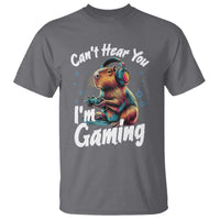 Funny Gamer Capybara T Shirt Can Not Hear You I Am Gaming - Wonder Print Shop