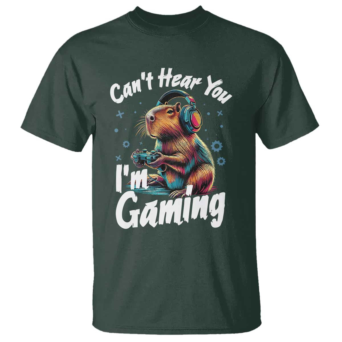 Funny Gamer Capybara T Shirt Can Not Hear You I Am Gaming - Wonder Print Shop
