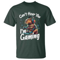 Funny Gamer Capybara T Shirt Can Not Hear You I Am Gaming - Wonder Print Shop
