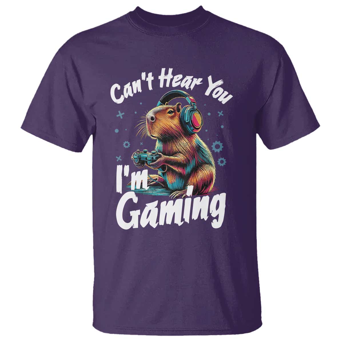 Funny Gamer Capybara T Shirt Can Not Hear You I Am Gaming - Wonder Print Shop