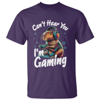 Funny Gamer Capybara T Shirt Can Not Hear You I Am Gaming - Wonder Print Shop