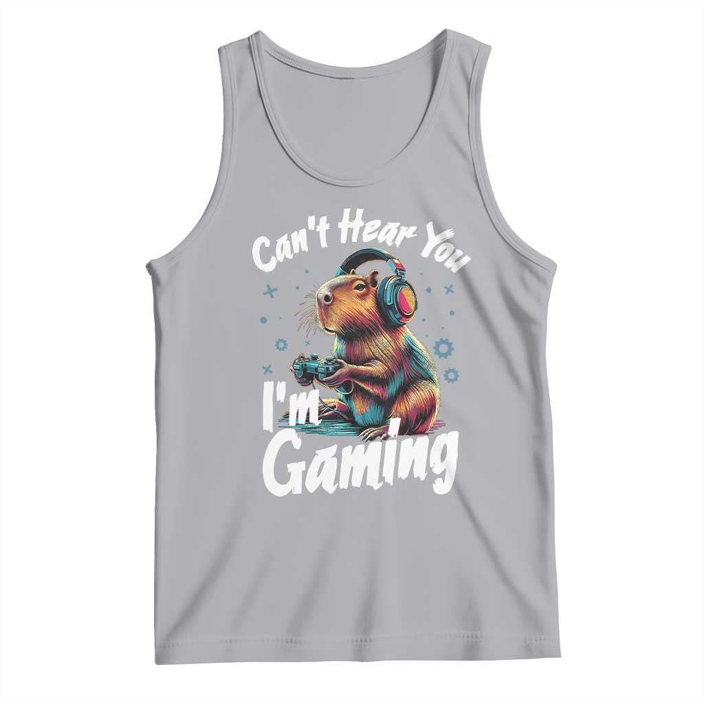 Funny Gamer Capybara Tank Top Can Not Hear You I Am Gaming - Wonder Print Shop