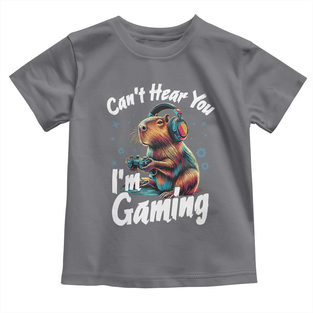 Funny Gamer Capybara Toddler T Shirt Can Not Hear You I Am Gaming - Wonder Print Shop