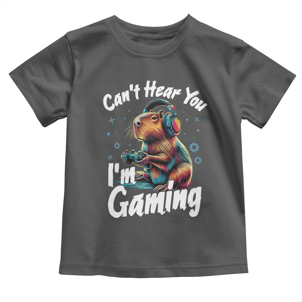 Funny Gamer Capybara Toddler T Shirt Can Not Hear You I Am Gaming - Wonder Print Shop