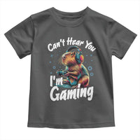 Funny Gamer Capybara Toddler T Shirt Can Not Hear You I Am Gaming - Wonder Print Shop