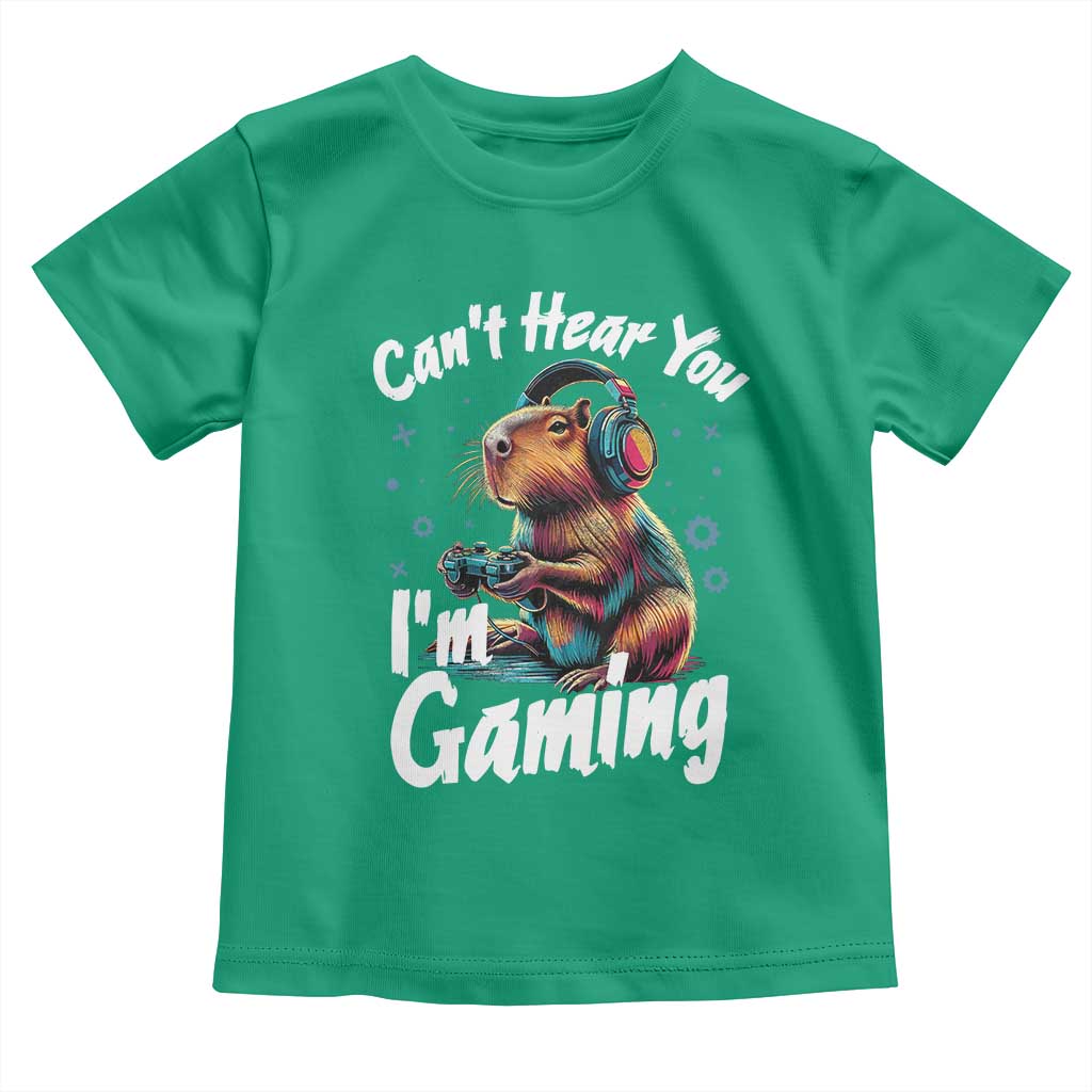 Funny Gamer Capybara Toddler T Shirt Can Not Hear You I Am Gaming - Wonder Print Shop