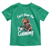 Funny Gamer Capybara Toddler T Shirt Can Not Hear You I Am Gaming - Wonder Print Shop
