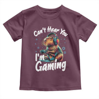 Funny Gamer Capybara Toddler T Shirt Can Not Hear You I Am Gaming - Wonder Print Shop