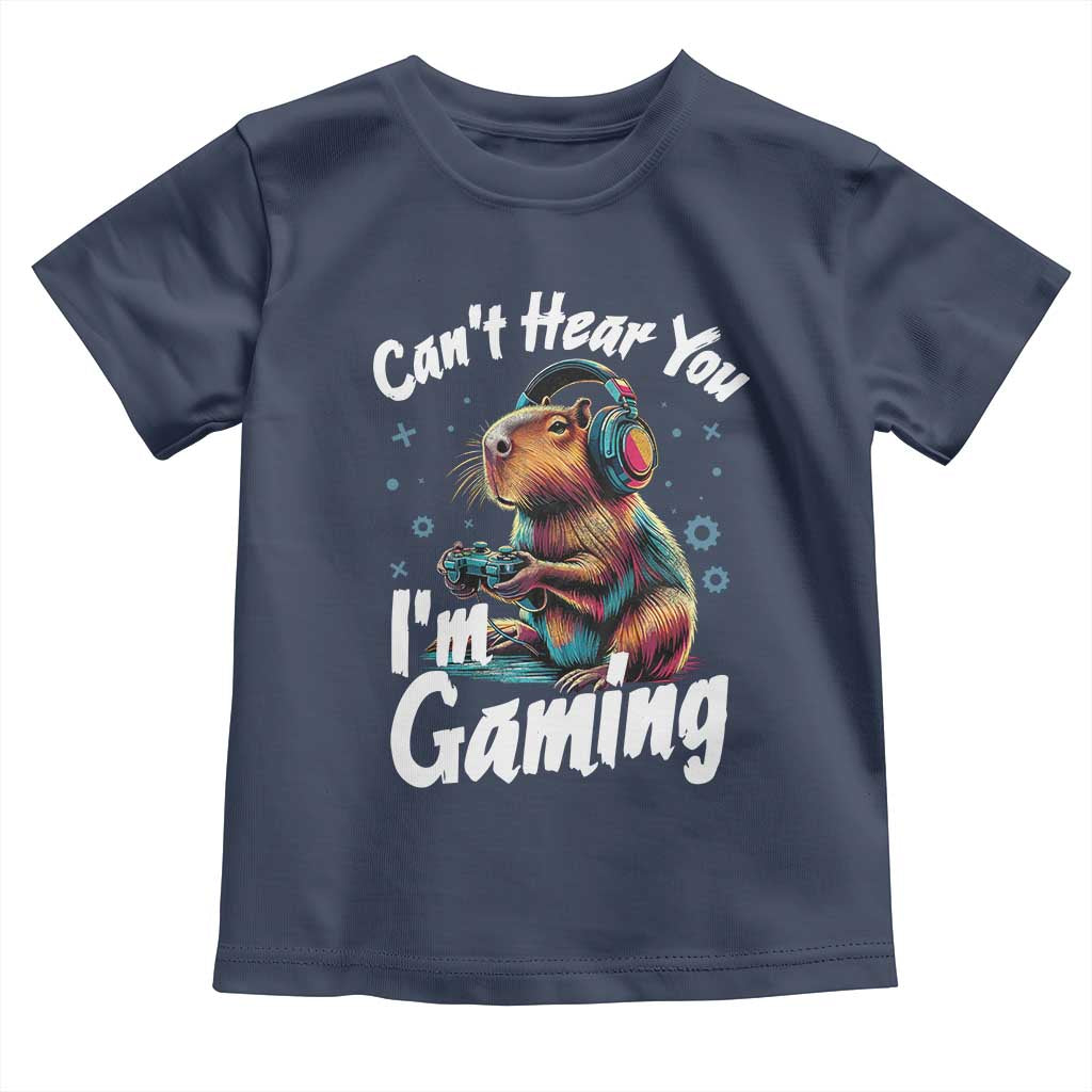 Funny Gamer Capybara Toddler T Shirt Can Not Hear You I Am Gaming - Wonder Print Shop